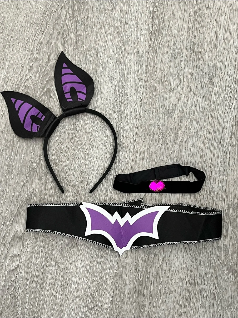 Miss Battiness Bat Costume Girls M 8-10 NWT Purple Black Halloween